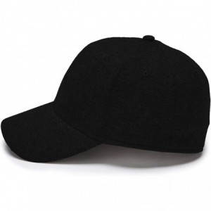 Baseball Caps Unisex Stretch Fit Sports Cap - Black - CL18R5WRMQ6 $26.80