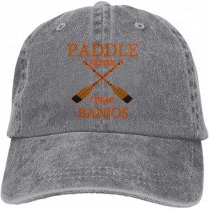 Skullies & Beanies Unisex Paddle Faster I Hear Banjos Vintage Washed Dad Hat Cute Adjustable Baseball Cap - Gray - C318I8LCTY...