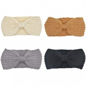 Headbands Crochet Turban Headband for Women Warm Bulky Crocheted Headwrap - Zb 4 Pack Crochet Knot - CV18KOW7Y6G $11.18