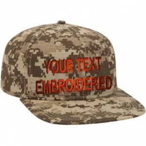Baseball Caps Custom Snapback Hat Otto Embroidered Your Own Text Flatbill Bill Snapback - Khaki Digital Camo (Clearance) - CZ...