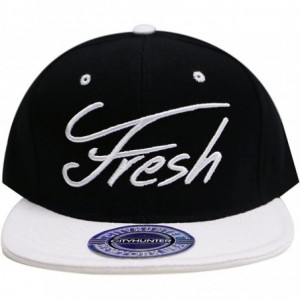 Baseball Caps Fresh Summer Snapback Hats - Black/White - CZ11YREW5M3 $28.04