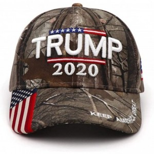 Baseball Caps Trump 2020 Keep America Great Baseball Cap Embroidery - Flag Camo - CE18XZZAKU0 $23.37