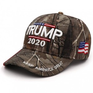 Baseball Caps Trump 2020 Keep America Great Baseball Cap Embroidery - Flag Camo - CE18XZZAKU0 $12.73