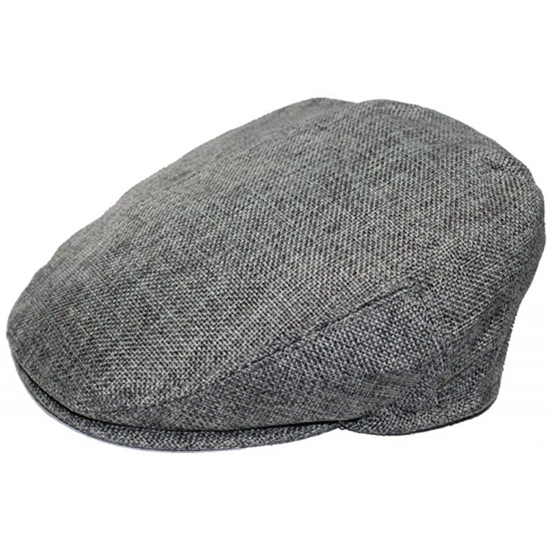 Newsboy Caps Men's Fashion Cap Ivy Flat Newboy Hat Ultra Light Weight Fitted - Grey - CG11U7JPR5J $11.74