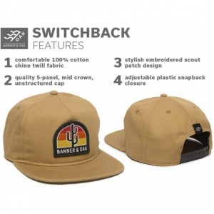 Baseball Caps Switchback Embroidered Scout Patch Hat - Adjustable Baseball Cap w/Plastic Snapback Closure - Khaki - CL18ORUG7...