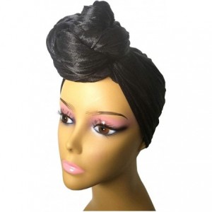 Headbands Head Wrap Scarf Turban - Long Black Head Scarf Wrap Turban Hair Scarf Tie Color Headband 1 or 2 Set - CX18M6D7ZZX $...