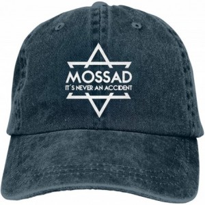 Baseball Caps Mossad It's Never an Accident Adjustable Baseball Caps Denim Hats Cowboy Sport Outdoor - Navy - CY18R83MZE9 $40.52