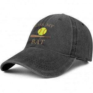 Baseball Caps Unisex Baseball Cap Cowboy Hat Hawk Dad Hats Trucker Hat - Kiss My Bat - CB18W0UC8LT $31.15