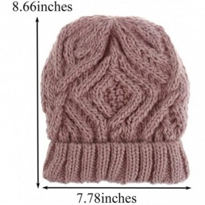 Skullies & Beanies Winter Casual Thick Warm Stretch Cable Knitted Beanie Skullies Hat Cap - Black - C418AUKQHW8 $12.13