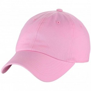Baseball Caps Unisex Classic Blank Low Profile Cotton Unconstructed Baseball Cap Dad Hat - Light Pink - CE18ROZC72W $20.08