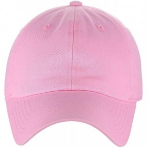 Baseball Caps Unisex Classic Blank Low Profile Cotton Unconstructed Baseball Cap Dad Hat - Light Pink - CE18ROZC72W $11.58