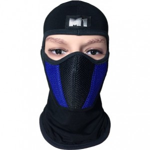 Balaclavas M1 Full Face Cover Balaclava Protection Filter Plain Ski Dust Mask Blue (BALA-FILT-Blue) - CF12DVLL6AN $12.38