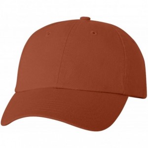 Baseball Caps Bio-Washed Unstructured Cotton Adjustable Low Profile Strapback Cap - Texas Orange - CR12EXQQ2UZ $21.32