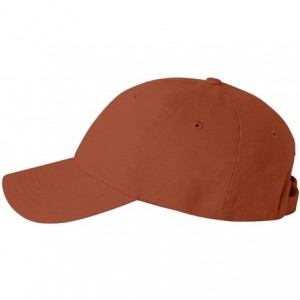 Baseball Caps Bio-Washed Unstructured Cotton Adjustable Low Profile Strapback Cap - Texas Orange - CR12EXQQ2UZ $11.37
