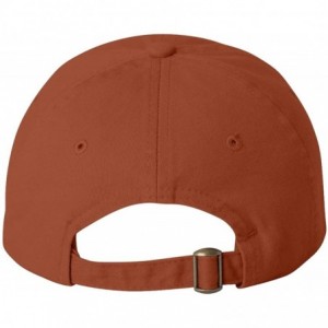 Baseball Caps Bio-Washed Unstructured Cotton Adjustable Low Profile Strapback Cap - Texas Orange - CR12EXQQ2UZ $11.37