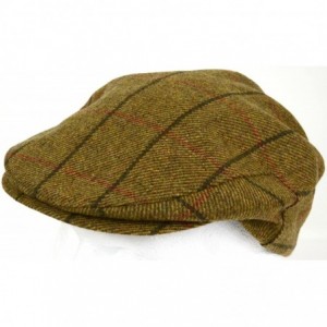 Newsboy Caps Mens Shooting/Flat/Peak Cap. 100% Pure Wool. Made in Irish Woolen Mill. Brown Check - CT11NIWIBY1 $30.27