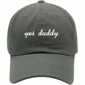 Baseball Caps Yes Daddy Embroidered Low Profile Deluxe Cotton Cap Dad Hat - Vc300_grey - CX18OE9UM5X $35.99