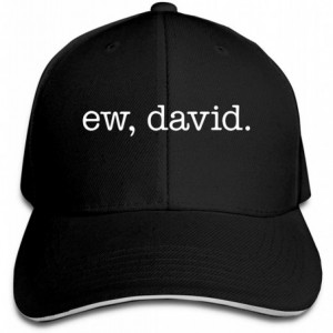 Baseball Caps Classic Ew- David Baseball Cap Adjustable Peaked Sandwich Hats - Black - CK18R7WA605 $16.93