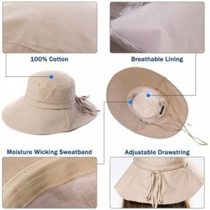 Bucket Hats Large Head Women Packable Wide Brim SPF Sun Hat Bucket Travel Summer Chin Strap 58-60cm - Black_1005 - CO18SQ97H9...