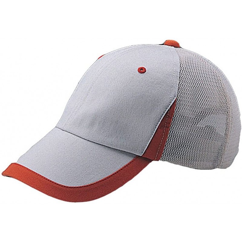Baseball Caps Low Profile Cotton Twill Trucker Hat - Putty/Orange - CI11BX4N93T $8.60