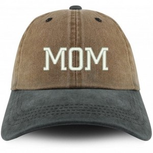 Baseball Caps Mom Embroidered Pigment Dyed Unstructured Cap - Khaki Green - C218DGRLIM3 $39.58