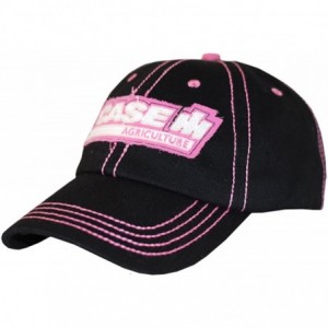 Baseball Caps Women's Appliqued Distressed Low-Profile Black & Pink Hat - C611G5GP7TT $28.63