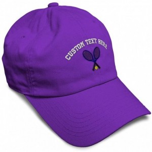 Baseball Caps Custom Soft Baseball Cap Tennis Sports B Embroidery Dad Hats for Men & Women - Purple - CT18SLSKQ0Q $42.91