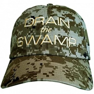Baseball Caps Drain The Swamp Hat Trump Cap - Digital Green Camo/Gold Embr. - CN12O7GWOJF $38.11