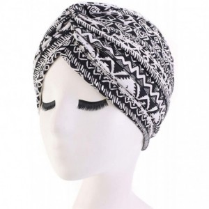 Skullies & Beanies Women Turban Hat Hair Wrap African Jersey Magic Headband Turbans Headwrap Bohemian Boho Chemo Cap - CM198Q...