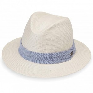 Sun Hats Women's Monterey Fedora- Elegant Fedora- Modern Style- Designed in Australia - Natural - CD18M54G4Y2 $118.71