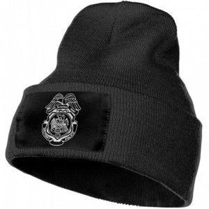 Skullies & Beanies Unisex 3D Knitted Hat Skull Hat Beanie Cap - US Army Military Police Badge - Black - CF18M2HYM69 $45.65
