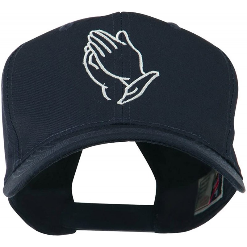 Praying Hands Embroidered Cap - Navy - CV11IH3JML7