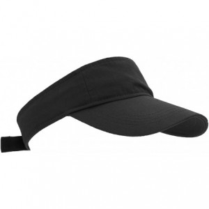 Visors Unisex Low Profile Twill Visor/Headwear (Pack of 2) - Black - C018RM56DGY $23.07