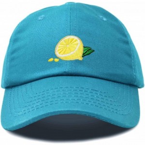 Baseball Caps Lemon Hat Baseball Cap - Teal - C518M7WSM4E $33.60