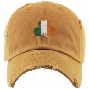 Baseball Caps Irish Shamrock Vintage Baseball Cap Embroidered Cotton Adjustable Distressed Dad Hat - Timberland - C91924UZ3XO...