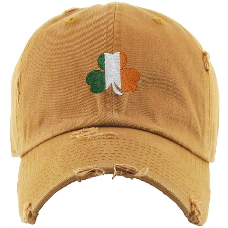 Baseball Caps Irish Shamrock Vintage Baseball Cap Embroidered Cotton Adjustable Distressed Dad Hat - Timberland - C91924UZ3XO...