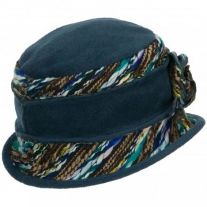Bucket Hats Women's Polar Fleece Winter Bucket Hat - Blue - C2126E69Y0R $36.31