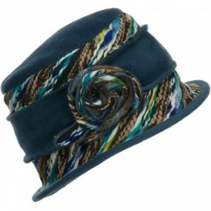 Bucket Hats Women's Polar Fleece Winter Bucket Hat - Blue - C2126E69Y0R $36.31