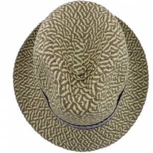 Fedoras Fedora Straw Hat for Mens Women Sun Beach Derby Panama Summer Hats w Brim Black to White - Tan W Black - CS184XM673R ...