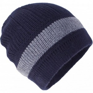 Skullies & Beanies Winter Slouchy Beanie for Men Soft Knitting Hats Warm Outdoor Toboggan Ski Skull Cap - Navy - CG192ZOSRNM ...