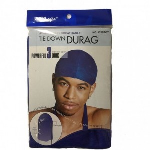 Baseball Caps Du-Rag Tie Down Cap with Tail - Wave Builder Hat- One Size - Royal - C512F2P3EDT $20.11