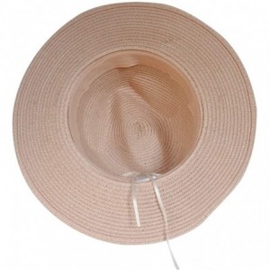 Sun Hats Panama Straw Hats Foldable Summer Straw Hat with Brim Sun Beach Hat for Men Women One Size Adjustable - A-pink - C81...
