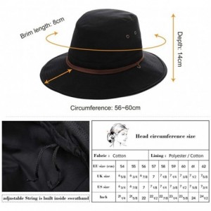 Sun Hats FANCET Bucket Hat for Women Foldable Sun UV SPF Cotton Hunting Fishing - 00706_khaki - CG18RS9CC4H $16.92