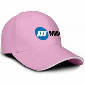 Baseball Caps Mens Miller-Electric- Baseball Caps Vintage Adjustable Trucker Hats Golf Caps - Pink-41 - CI18ZLGYEE7 $19.52