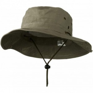 Sun Hats Extra Big Size Brushed Twill Aussie Hats - Olive - CS11M5D8Y19 $54.82