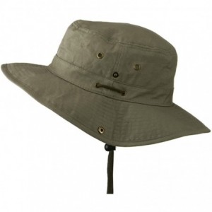 Sun Hats Extra Big Size Brushed Twill Aussie Hats - Olive - CS11M5D8Y19 $22.95