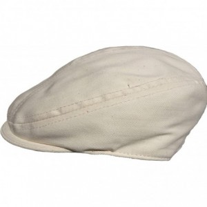 Newsboy Caps Made in USA Euro Cut Cotton Halo Ivy Cap Driver Flat Hat Scally - Natural - CL12FA9G37P $43.52