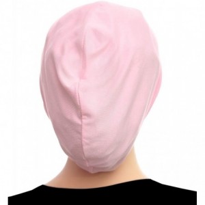 Skullies & Beanies Cotton Beanie Snood Large Hijab Chemo Cap - Black - CI180Q7QQ9I $9.87