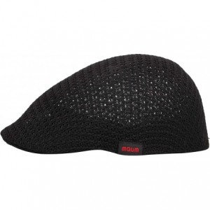 Newsboy Caps Men Breathable Mesh Summer Hat Newsboy Beret Ivy Cap Cabbie AM31168 - Black - CO18QZ3ZADM $46.69