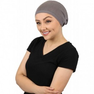 Berets Womens Hat Slouchy Beanie Chemo Headwear Ladies Knit Snood Cancer Cap Head Coverings Covi - Graphite - CB18Z8Q798R $33.68